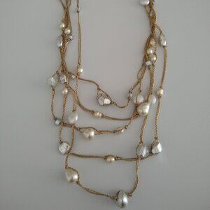 Gold and pearl costume jewelry